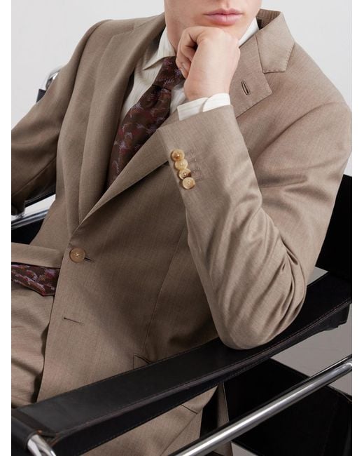 Caruso Natural Norma Wool Suit Jacket for men