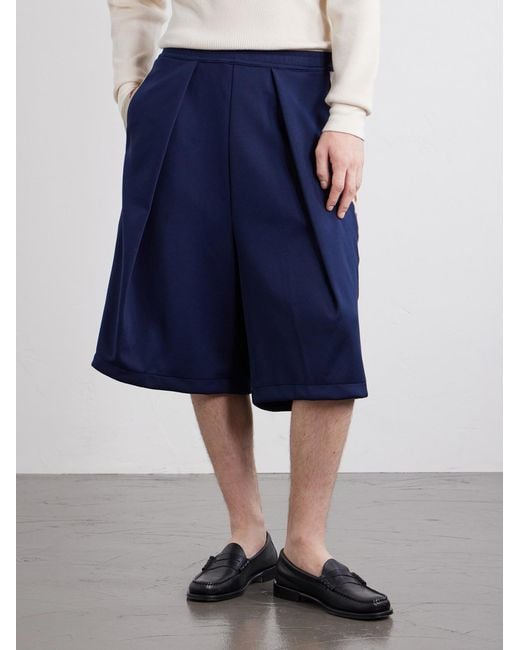 Kapital Blue Kome-kome Straight-leg Satin-jersey Shorts for men