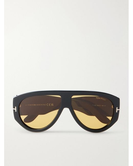 Tom Ford Black Bronson D-Frame Acetate Sunglasses for men