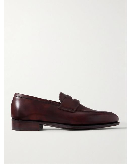George Cleverley Brown Bradley Ii Leather Penny Loafers for men