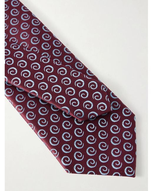 Charvet Purple 8.5Cm Silk-Jacquard Tie for men