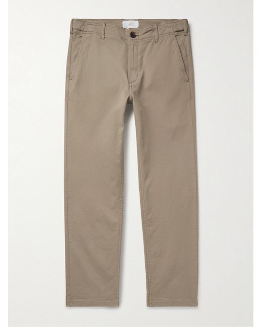 Mr P. Natural Samuel Straight-Leg Cotton-Blend Twill Trousers for men