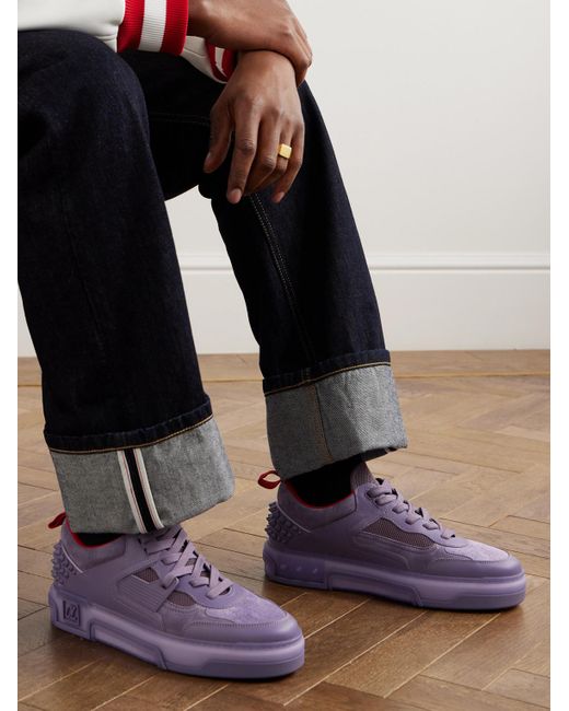 Christian Louboutin Astroloubi Sneakers aus Leder in Purple für Herren
