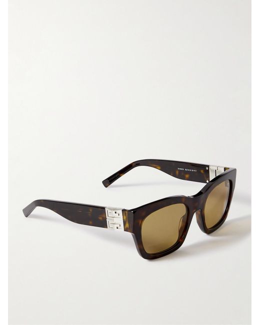Occhiali da sole in acetato tartarugato con montatura D-frame 4G di Givenchy in Black da Uomo
