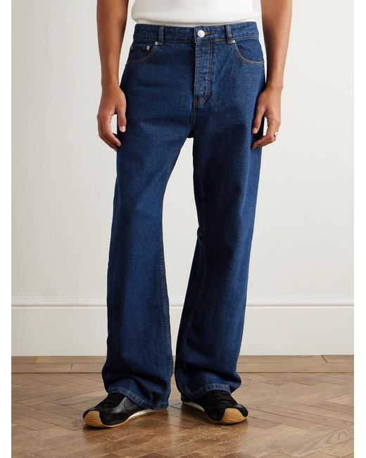AMI Blue Wide-Leg Jeans for men