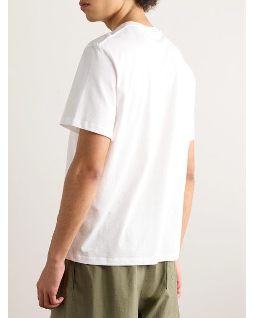 Loewe White Paula's Ibiza Logo-appliquéd Cotton-jersey T-shirt for men