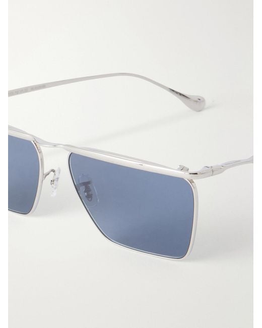 Oliver Peoples Blue Jil Sander Edition 2 Aviator-Style-Tone Metal Sunglasses for men