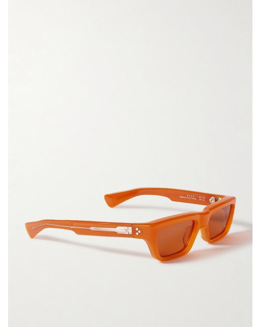 Jacques Marie Mage Orange Rush Rectangular-frame Acetate Sunglasses for men