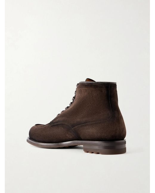 Officine Creative Brown Balata Flexi 002 Suede Lace-Up Boots for men
