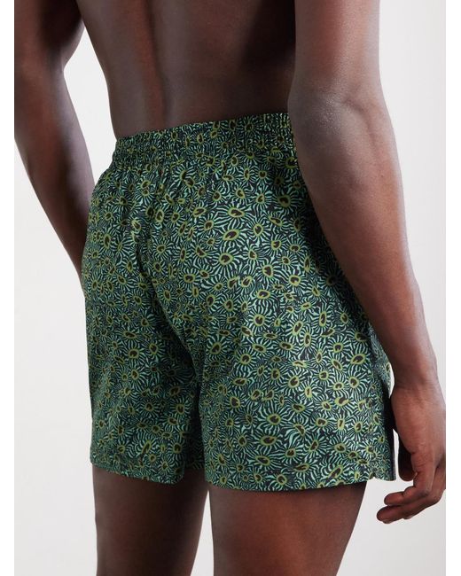 Dries Van Noten Green Phibbs Straight-Leg Mid-Length Printed Swim Shorts for men