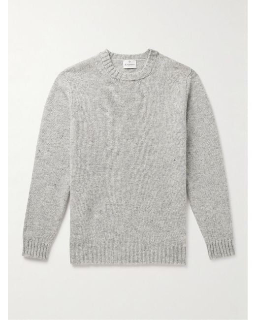 Kingsman Gray Shetland Wool Sweater for men