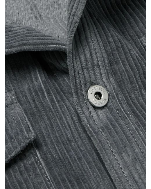 Bottega Veneta Gray Cotton-Corduroy Shirt for men