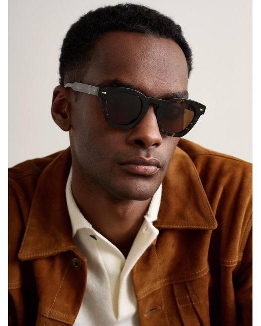 Ahlem Multicolor Montorgueil Round-frame Tortoiseshell Acetate Sunglasses for men