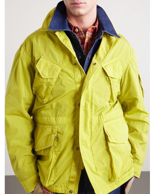 C P Company Yellow Garment-dyed Chrome-r Shell Field Jacket for men