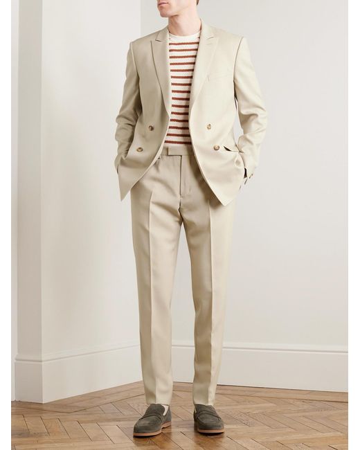Mr P. Natural Phillip Straight-Leg Wool And Mohair-Blend Suit Trousers for men