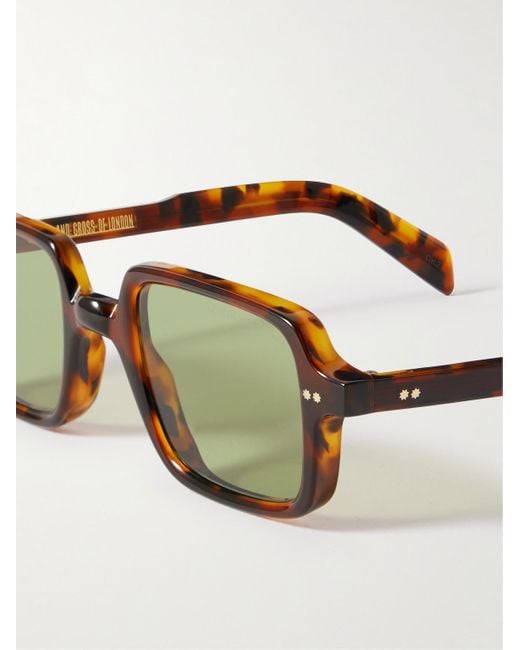 Cutler & Gross Green Gr02 Rectangle-Frame Acetate Sunglasses for men
