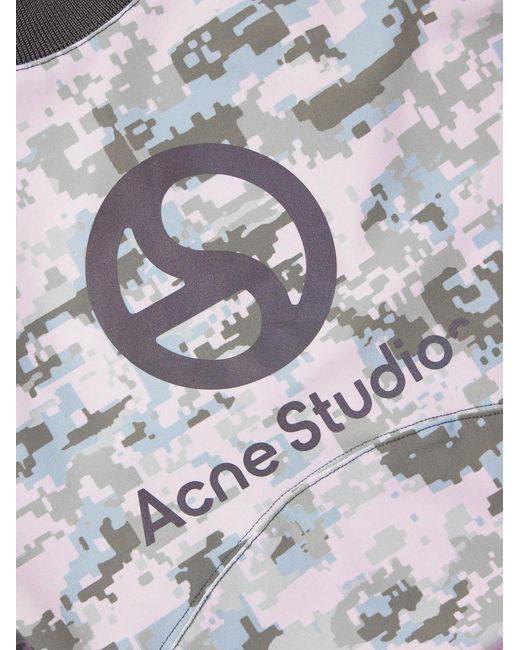 Acne White Elway Camouflage-Print Jersey T-Shirt for men