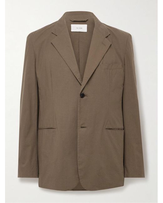 The Row Brown Ritchie Slim-Fit Unstructured Cotton Suit Jacket for men