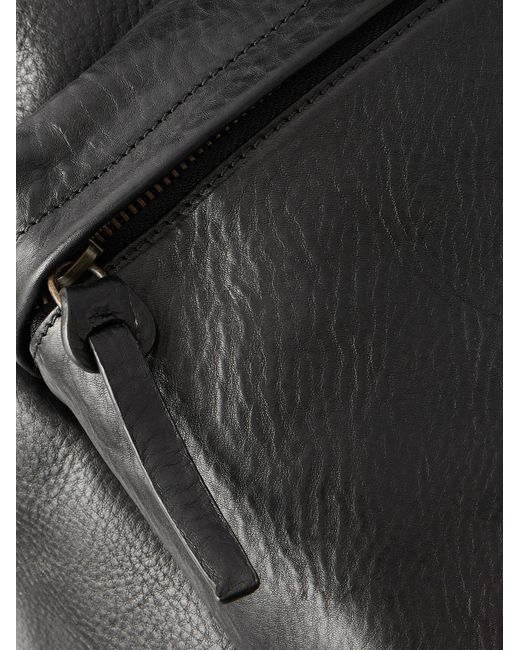 Officine Creative Black Oc 001 Suede Backpack for men