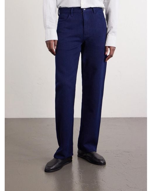 Blue Blue Japan Blue Sashiko Straight-leg Jeans for men
