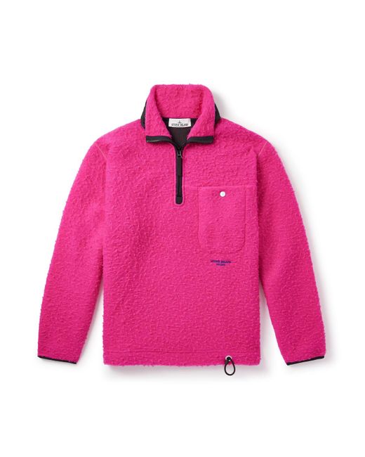 Stone Island Men's Pink Marina Logo-Embroidered Shell-Trimmed