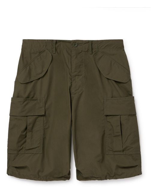 Beams Plus Green Straight-leg Cotton-ripstop Cargo Shorts for men
