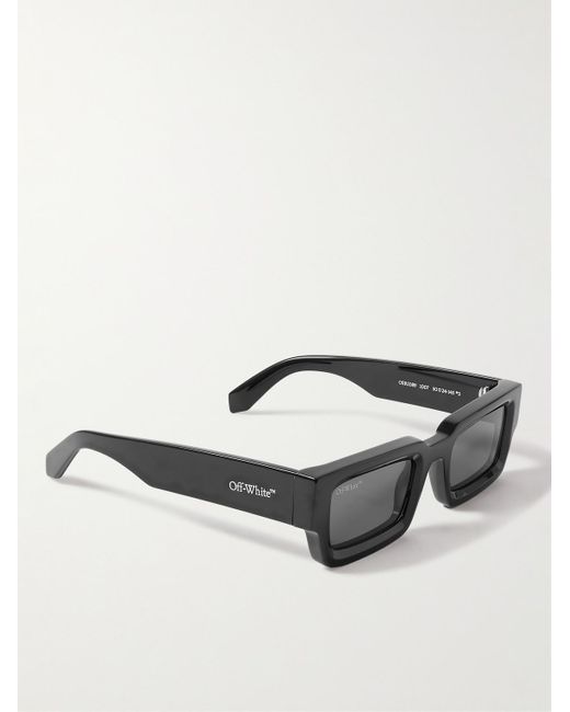 Off-White c/o Virgil Abloh Lecce Sonnenbrille mit rechteckigem Rahmen aus Azetat in Black für Herren