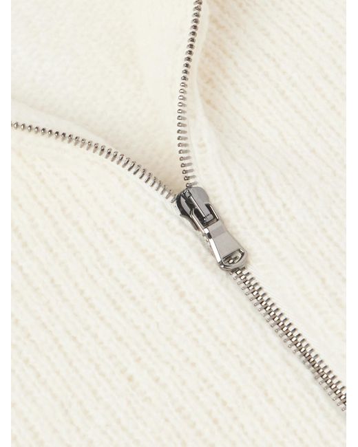 Thom Sweeney Natural Merino Wool-Blend Zip-Up Cardigan for men