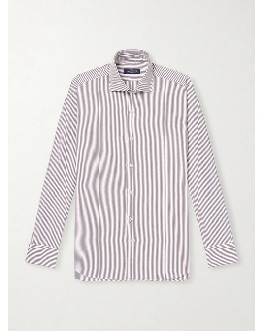 J. Mueser Pink Striped Cotton-poplin Shirt for men