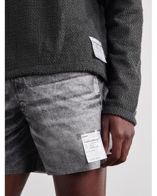 Satisfy Gray Straight-Leg 5&Quot; Logo-AppliquÉD Peaceshell&Trade; Shorts for men