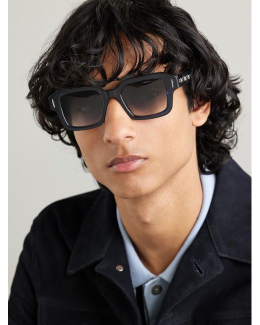 Cutler & Gross Blue The Great Frog Square-frame Acetate And Silver-tone Sunglasses for men
