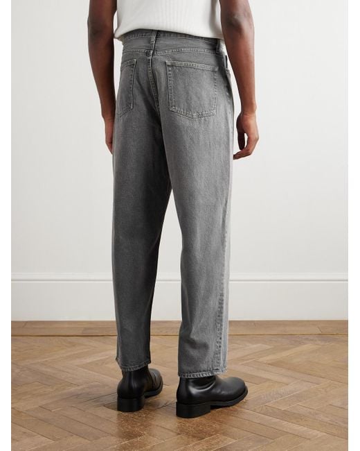 A.PRESSE Gray Tapered Jeans for men