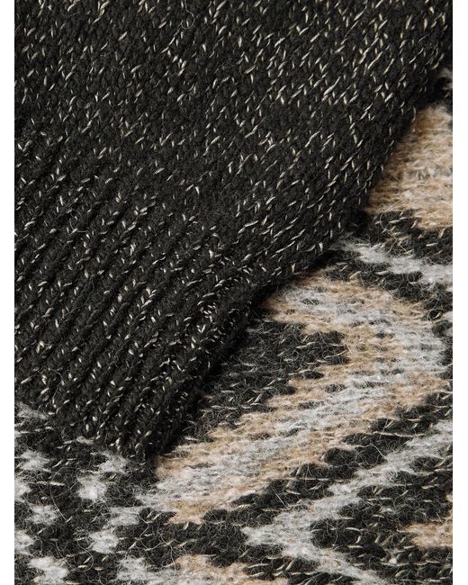 Brunello Cucinelli Gray Shawl-Collar Wool, Silk And Cashmere-Blend Cardigan for men