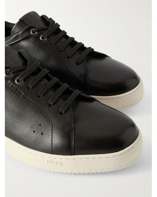 Berluti Black The Playtime Full-Grain Venezia Leather Sneakers for men