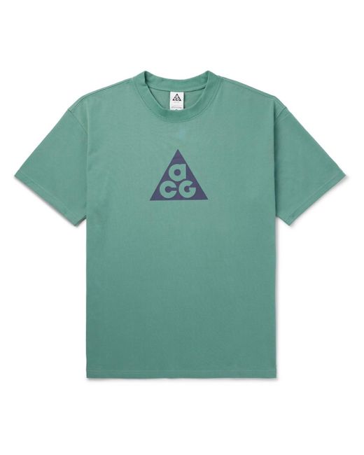 Nike Green Acg Logo-print Jersey T-shirt for men