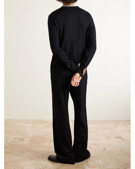 Gabriela Hearst Black Palco Wool Sweater for men