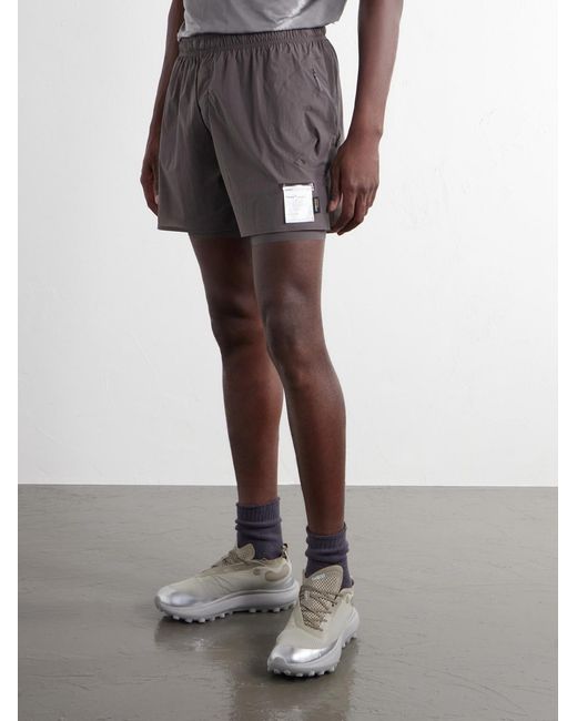 Satisfy Gray Rippy&Trade; Layered 5&Quot; Cordura&Reg; And Justice&Trade; Running Shorts for men