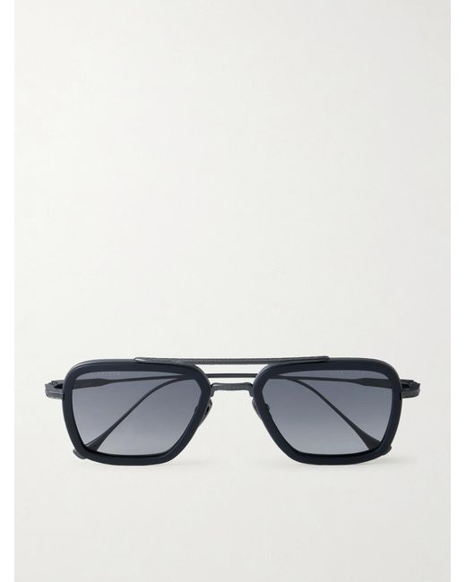 Dita Eyewear Blue Flight.006 Aviator-Style Titanium And Acetate Sunglasses for men