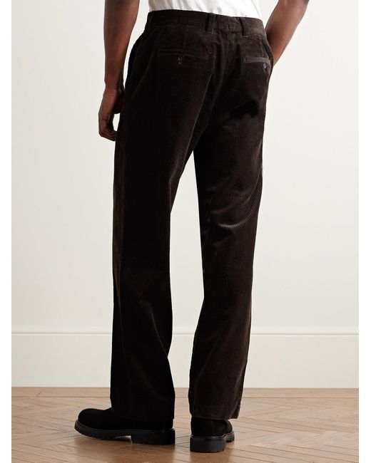 NN07 Black Paw 50004 Straight-Leg Organic Cotton-Corduroy Trousers for men