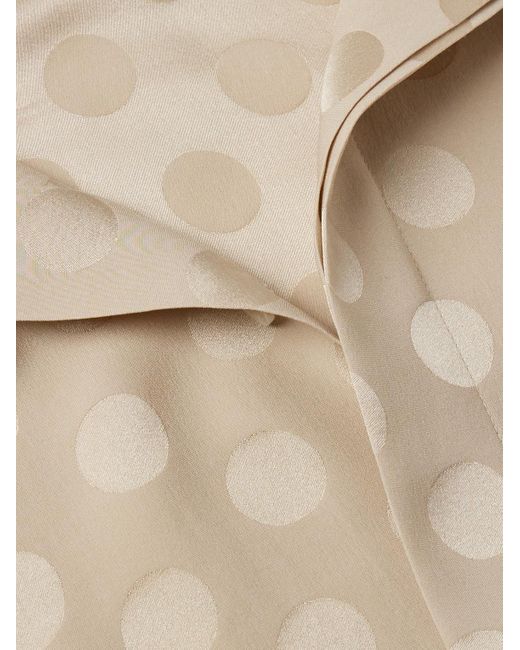 Saint Laurent Natural Polka-dot Silk-satin Jacquard Shirt for men