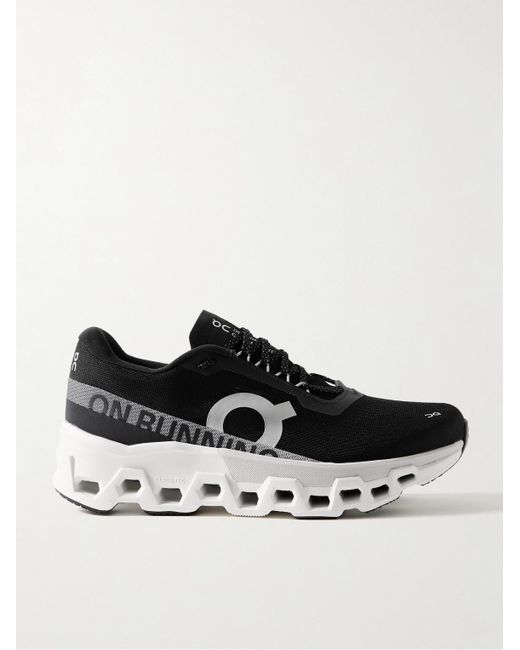 On Shoes Black Cloudmster 2 Rubber-Trimmed Mesh Running Sneakers for men