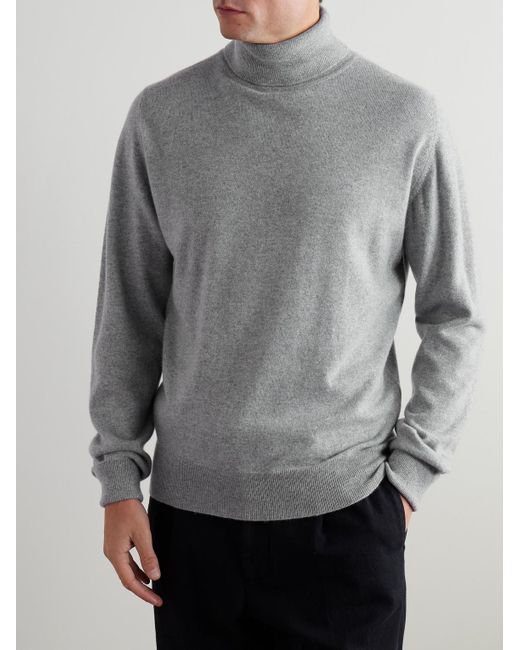 William Lockie Gray Oxton Slim-Fit Cashmere Rollneck Sweater for men