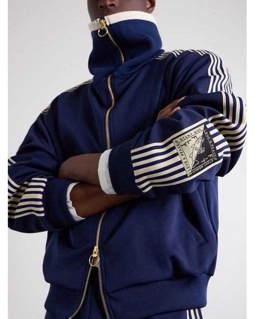 Kapital Blue Striped Jersey Track Jacket for men