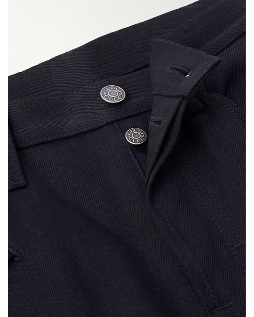 Gucci Blue Flared Horsebit-Embellished Jeans for men