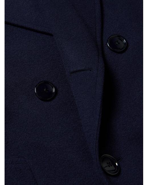 Gucci Blue Double-breasted Wool-felt Coat for men