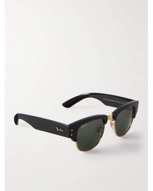 Ray-Ban Black Mega Clubmaster D-frame Acetate Sunglasses for men