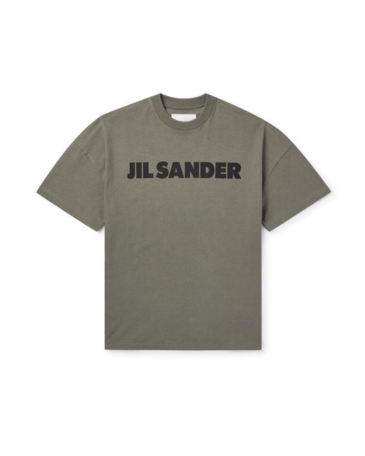 Jil Sander Gray Logo-print Cotton-jersey T-shirt for men