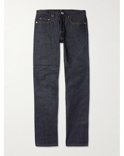 A.P.C. Blue New Standard Regular-Fit Dry Selvedge Denim Jeans for men