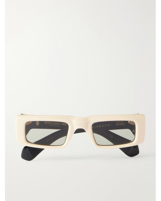 Jacques Marie Mage Natural Rimbaud Square-Frame Acetate Sunglasses for men