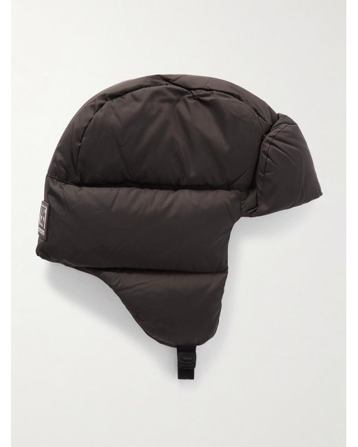 66 North Black Dyngja Logo-Appliquéd Quilted Recycled-Shell Down Trapper Cap
